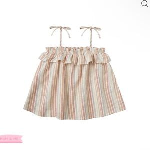 Rylee + Cru Pink and Cream Striped Tank Top